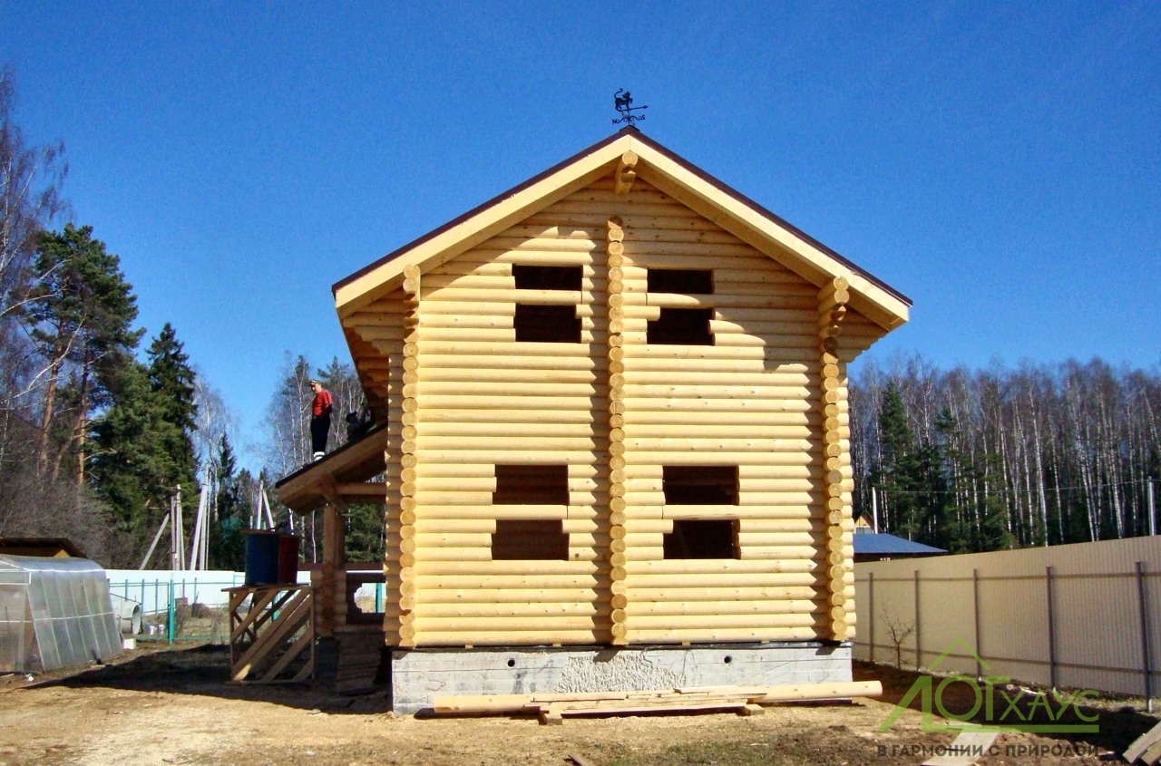Строительство бревенчатого дома