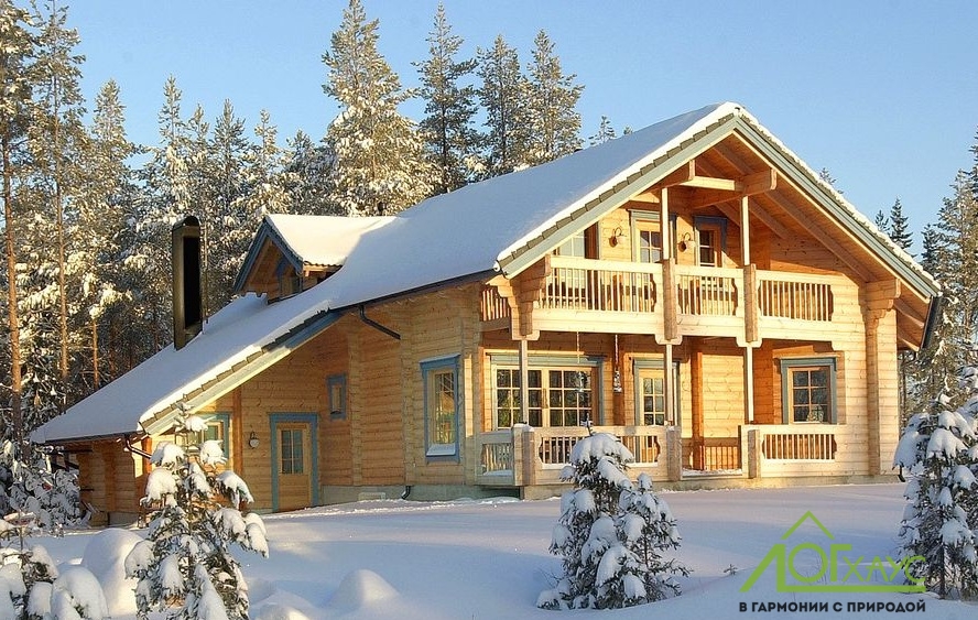 Строительство дома из дерева в зимний период